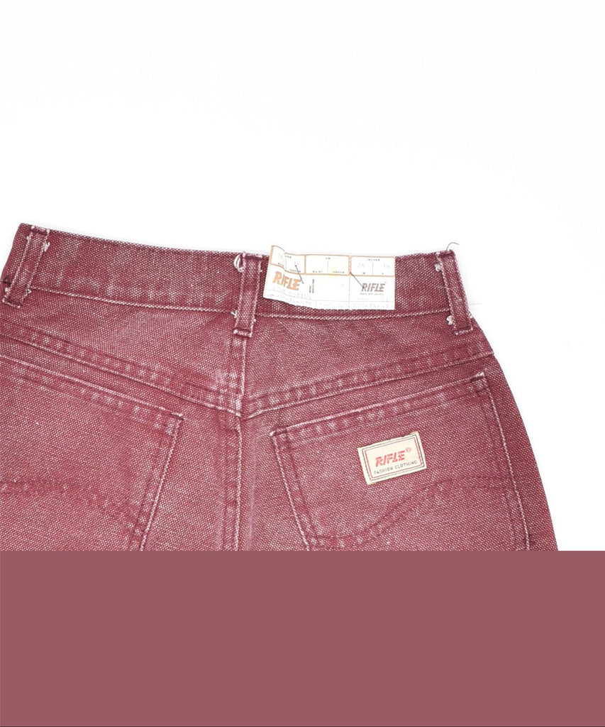 RIFLE Womens Slim Jeans W26 L34 Burgundy Cotton | Vintage | Thrift | Second-Hand | Used Clothing | Messina Hembry 