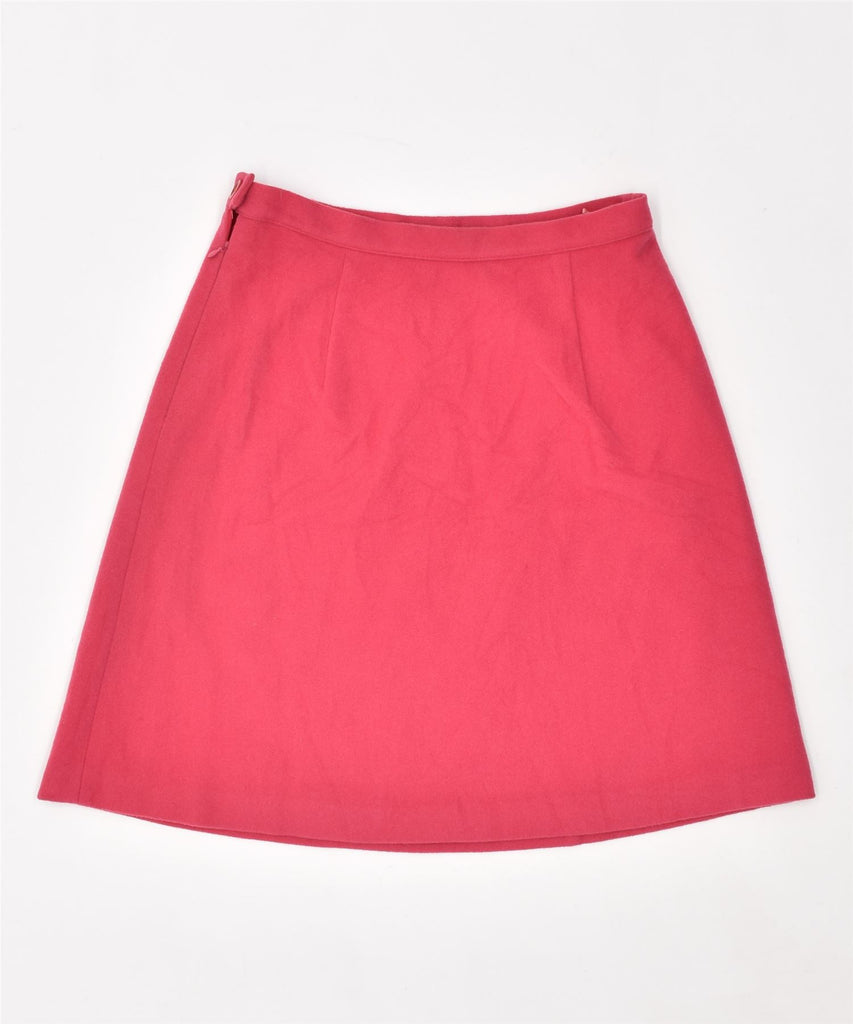 MARELLA Womens High Waist A-Line Skirt UK 14 Large W30 Pink Acetate | Vintage | Thrift | Second-Hand | Used Clothing | Messina Hembry 