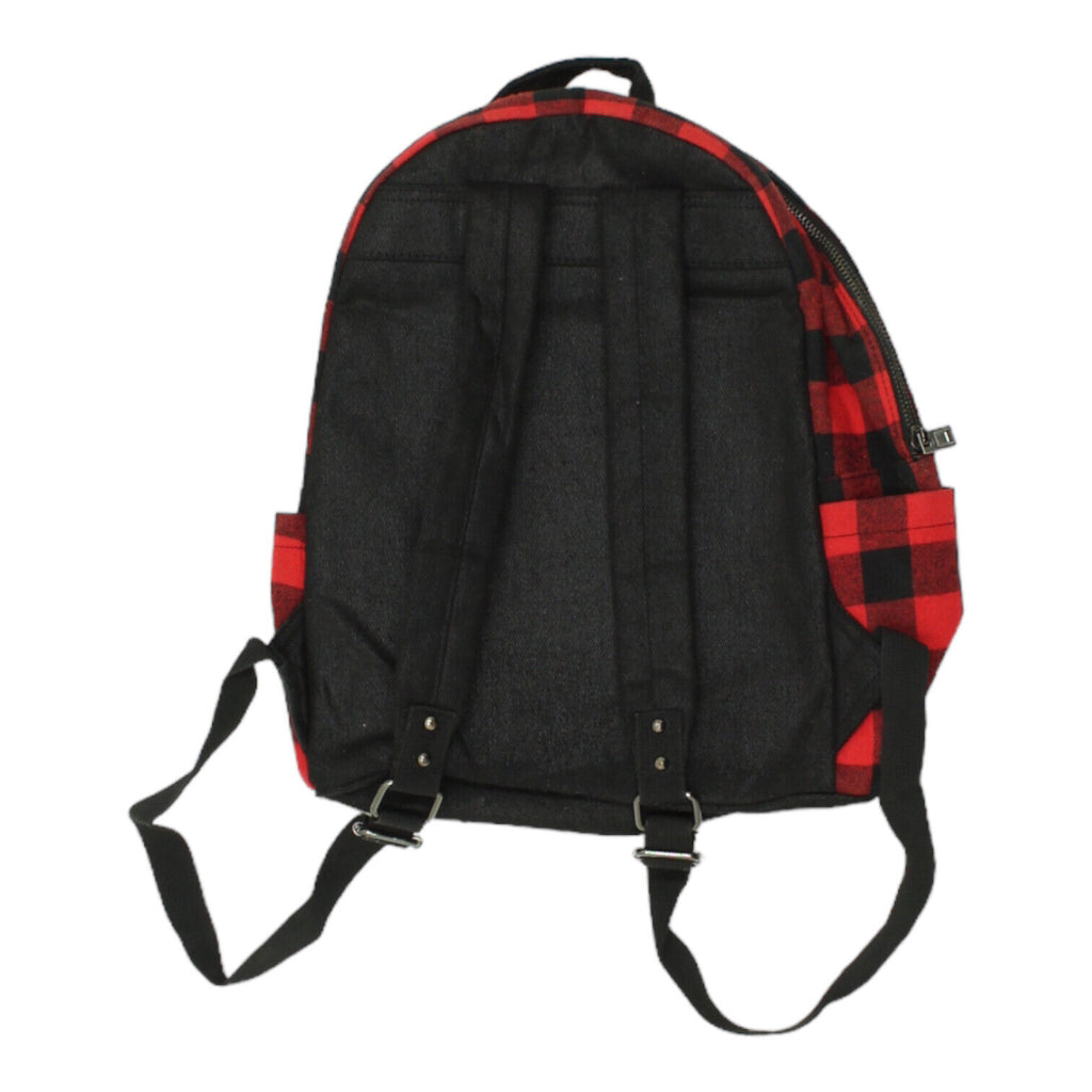 Superdry Boys Tartan Check Red Black Rucksack Bag | Vintage Designer Backpack | Vintage Messina Hembry | Thrift | Second-Hand Messina Hembry | Used Clothing | Messina Hembry 