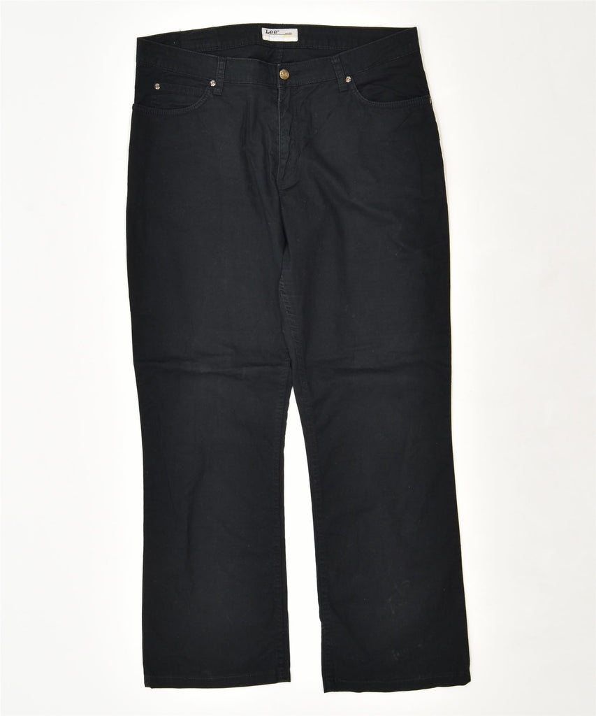 LEE Womens Cameron Straight Casual Trousers W36 L29 Black Cotton | Vintage | Thrift | Second-Hand | Used Clothing | Messina Hembry 