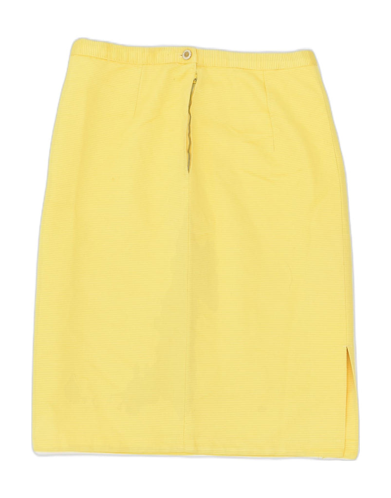 VINTAGE Womens Straight Skirt Size 30 Yellow Polyester | Vintage | Thrift | Second-Hand | Used Clothing | Messina Hembry 