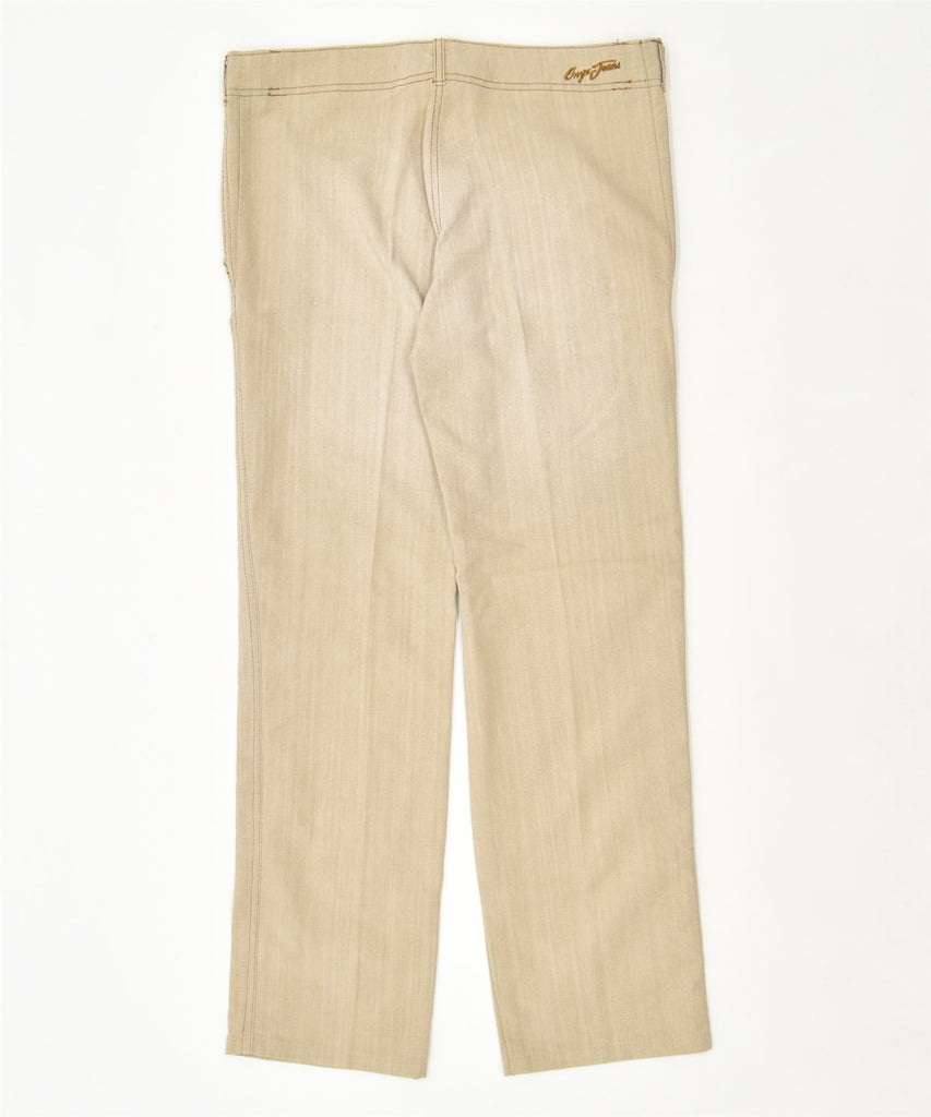 ONYX JEANS Womens Straight Chino Trousers W26 L31 Beige Cotton Vintage | Vintage | Thrift | Second-Hand | Used Clothing | Messina Hembry 