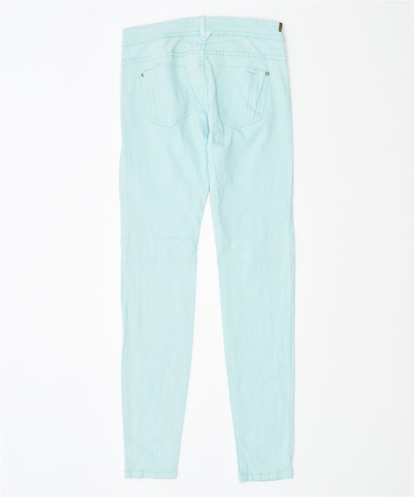 PULL & BEAR Womens Skinny Casual Trousers EU 40 Medium W26 L31 Turquoise | Vintage | Thrift | Second-Hand | Used Clothing | Messina Hembry 