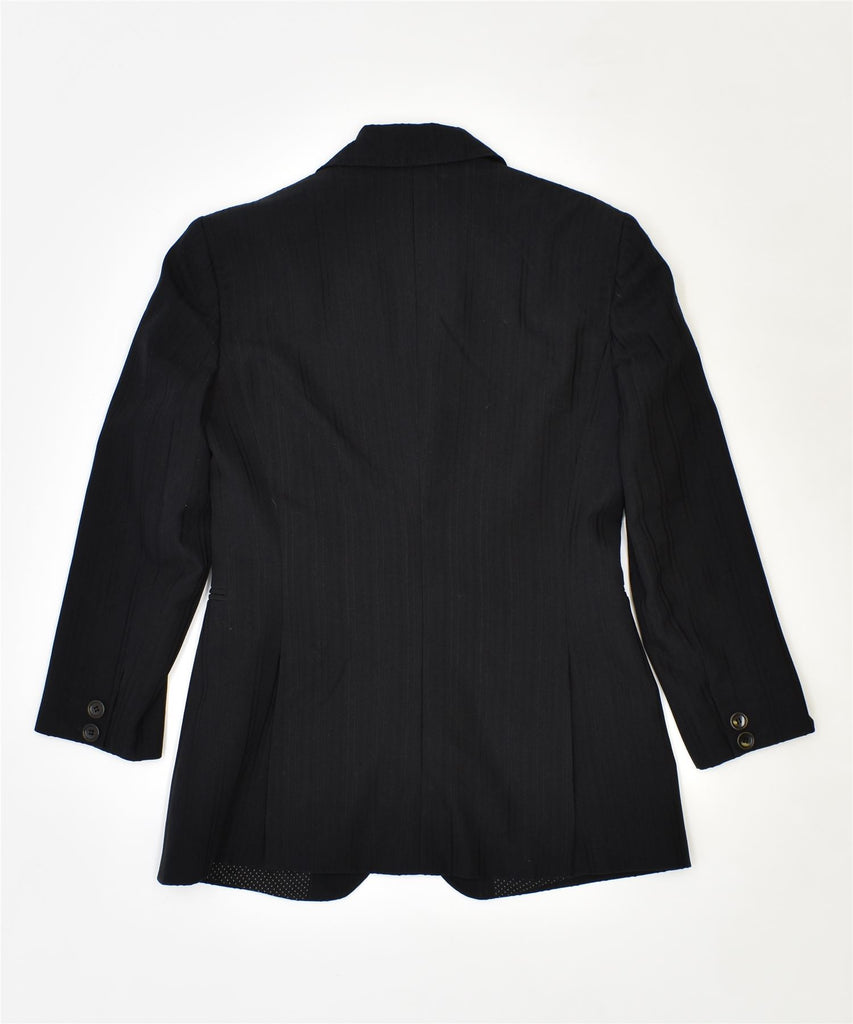 FERRE Womens 1 Button Blazer Jacket IT 44 Medium Black Polyester | Vintage | Thrift | Second-Hand | Used Clothing | Messina Hembry 