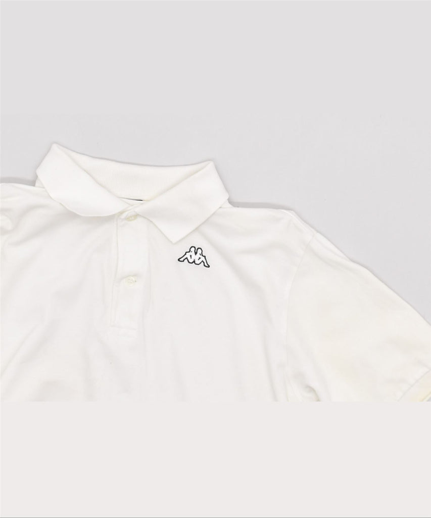 KAPPA Mens Polo Shirt Medium White | Vintage | Thrift | Second-Hand | Used Clothing | Messina Hembry 