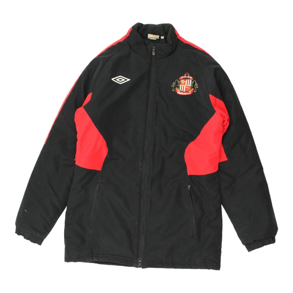 Sunderland AFC Umbro Womens Black Padded Bench Coat | Vintage Football VTG | Vintage Messina Hembry | Thrift | Second-Hand Messina Hembry | Used Clothing | Messina Hembry 