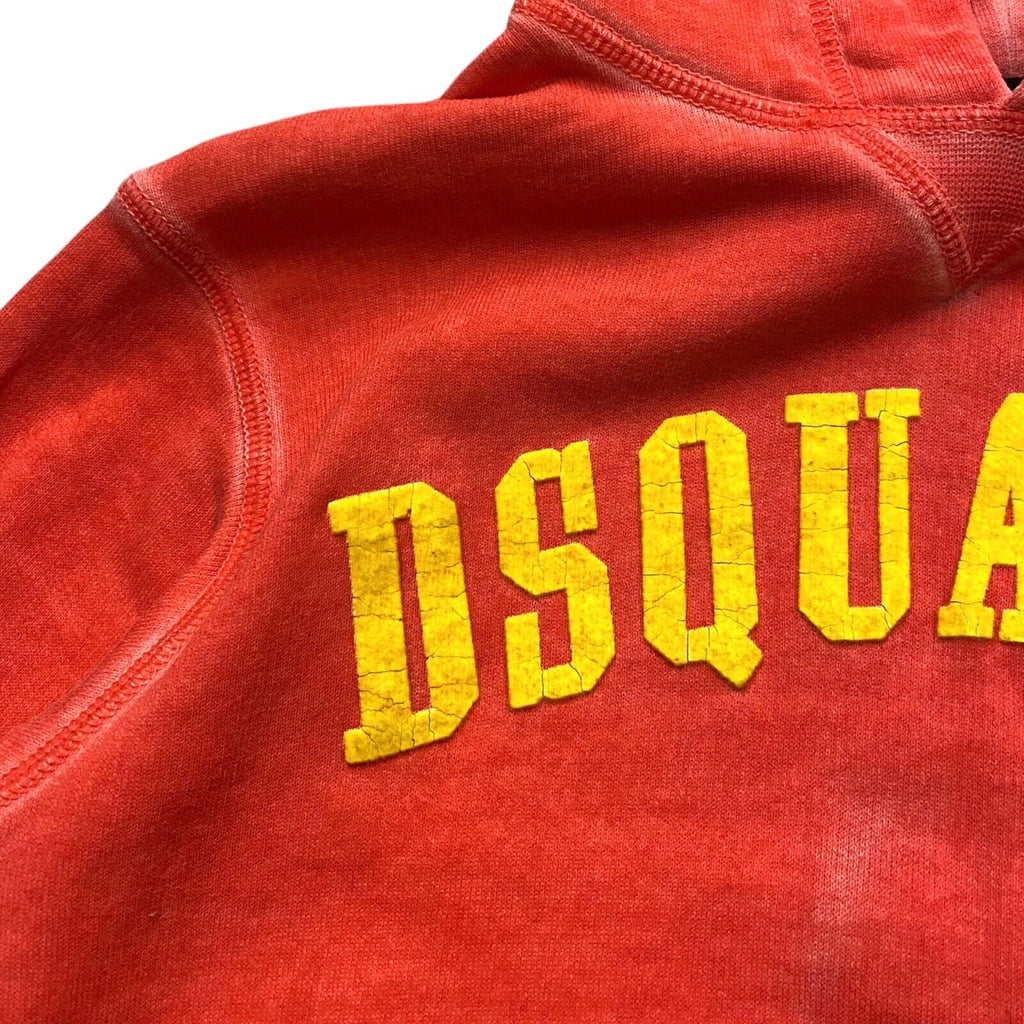 Dsquared2 Kids Logo Hoodie | Vintage High End Luxury Designer Orange Hoody VTG | Vintage Messina Hembry | Thrift | Second-Hand Messina Hembry | Used Clothing | Messina Hembry 