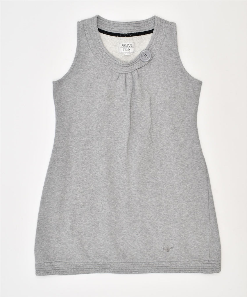 ARMANI TEEN Girls A-Line Dress 10-11 Years Grey | Vintage | Thrift | Second-Hand | Used Clothing | Messina Hembry 