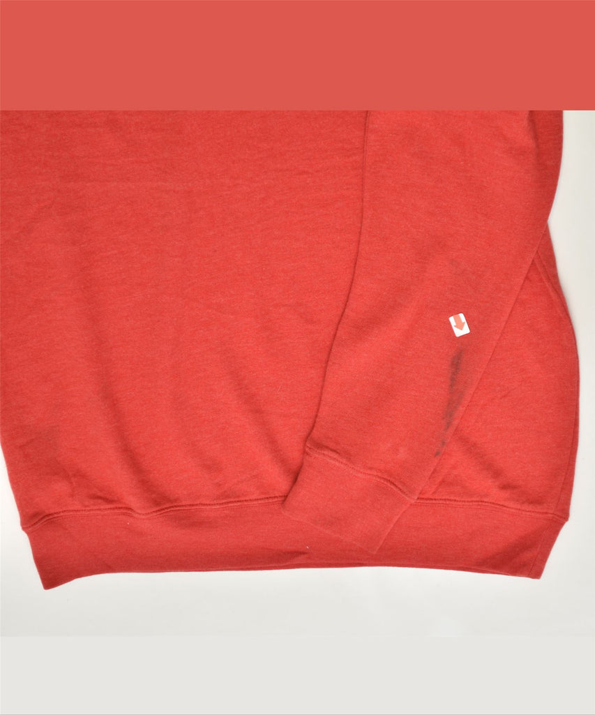 CHAPS Mens Zip Neck Sweatshirt Jumper Medium Red Cotton | Vintage | Thrift | Second-Hand | Used Clothing | Messina Hembry 