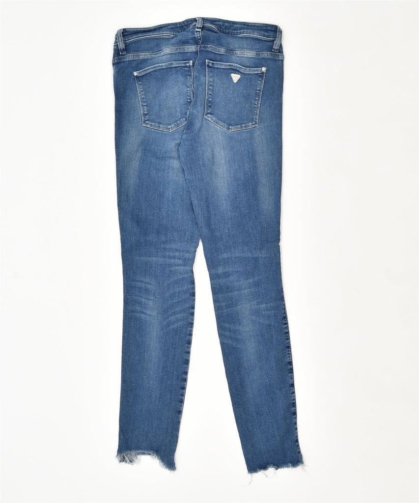 GUESS Womens Distressed Slim Jeans W30 L30 Blue Cotton | Vintage | Thrift | Second-Hand | Used Clothing | Messina Hembry 