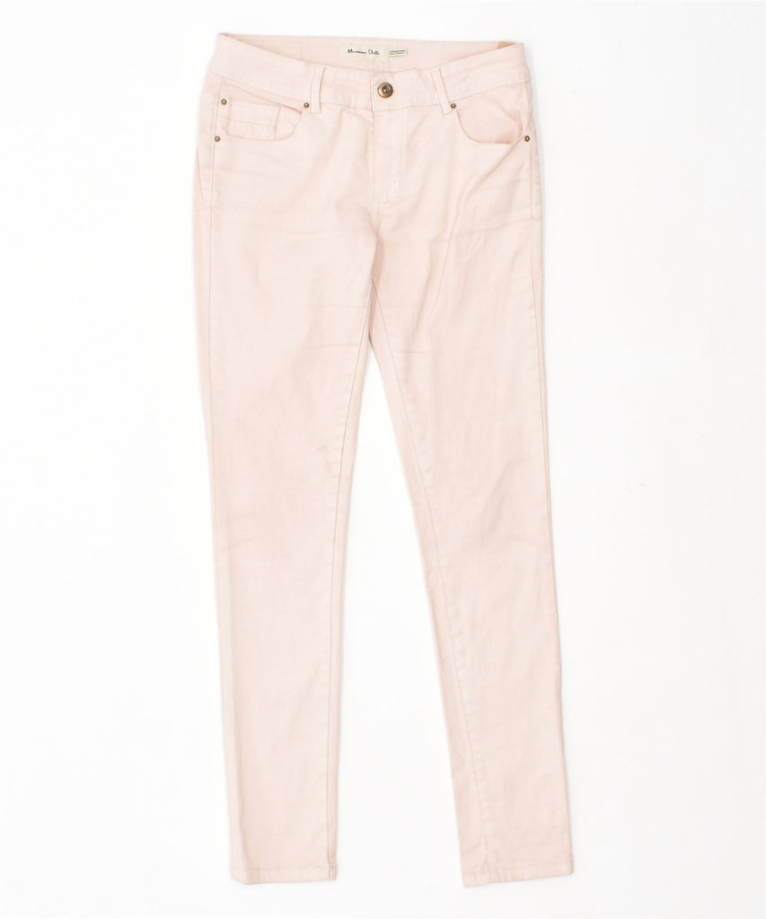 MASSIMO DUTTI Womens Skinny Casual Trousers W26 L28 Pink Cotton | Vintage | Thrift | Second-Hand | Used Clothing | Messina Hembry 