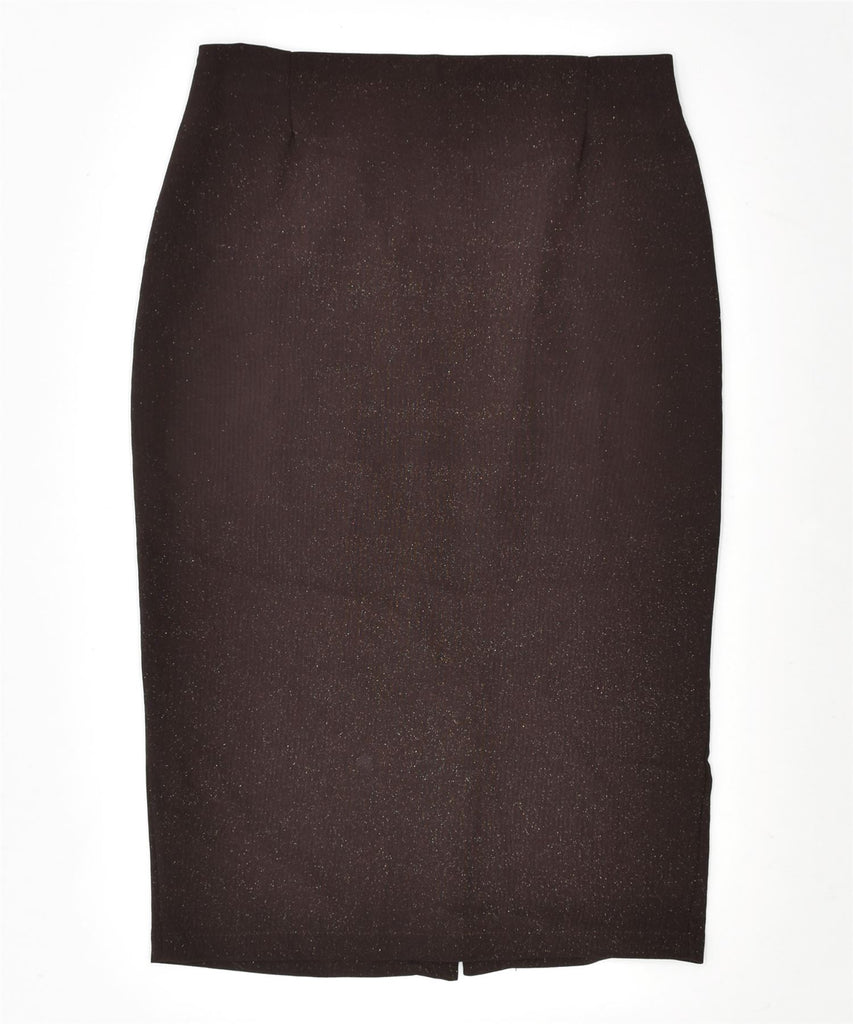 MAD PEOPLE Womens Pencil Skirt IT 46 Large W30 Brown Vintage | Vintage | Thrift | Second-Hand | Used Clothing | Messina Hembry 