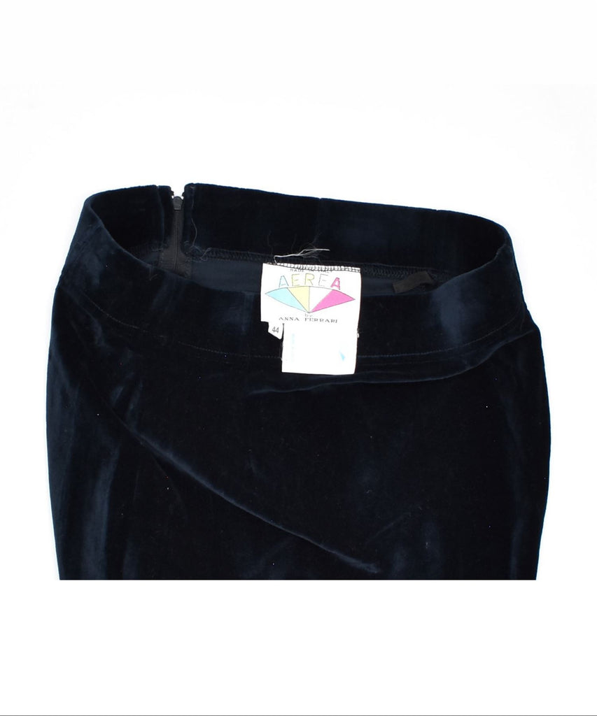 AEREA BY ANNA FERRARI Womens Velvet Mini Skirt IT 44 Medium W26 Navy Blue | Vintage | Thrift | Second-Hand | Used Clothing | Messina Hembry 