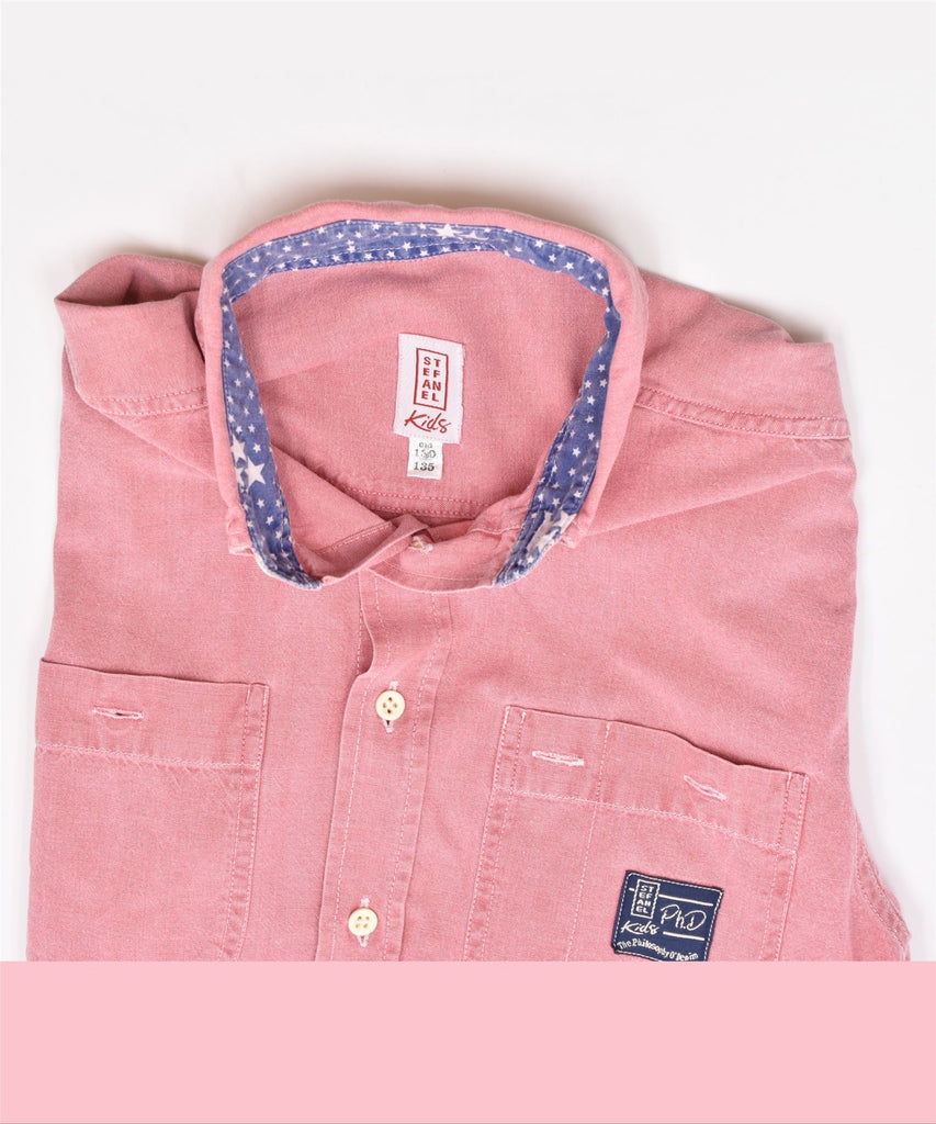 STEFANEL Boys Shirt 8-9 Years Pink | Vintage | Thrift | Second-Hand | Used Clothing | Messina Hembry 