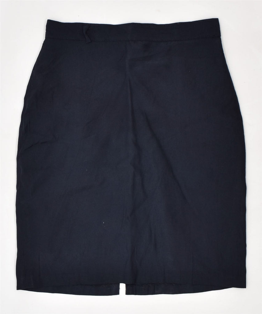 COCK FASHION Womens High Waist Pencil Skirt IT 44 Medium W27 Navy Blue | Vintage | Thrift | Second-Hand | Used Clothing | Messina Hembry 