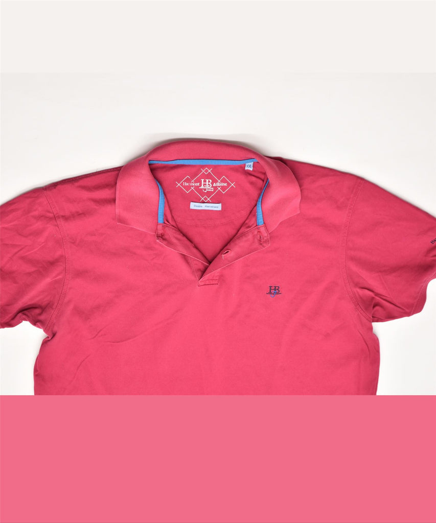 HARMOUNT & BLAINE Mens Slim Fit Polo Shirt 2XL Pink | Vintage | Thrift | Second-Hand | Used Clothing | Messina Hembry 