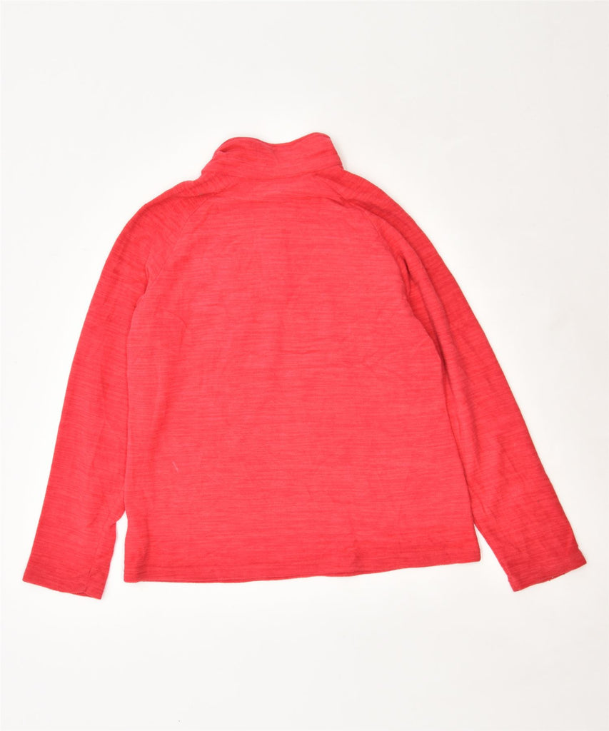 MOUNTAIN WAREHOUSE Womens Zip Neck Fleece Jumper UK 18 XL Red Polyester | Vintage | Thrift | Second-Hand | Used Clothing | Messina Hembry 