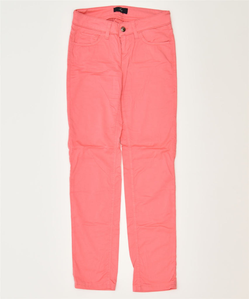 FAY Womens Slim Casual Trousers W26 L29 Pink Cotton Classic | Vintage | Thrift | Second-Hand | Used Clothing | Messina Hembry 