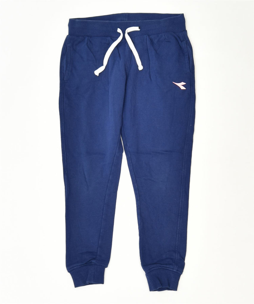 DIADORA Girls Tracksuit Trousers Joggers 7-8 Years Medium Blue Sports | Vintage | Thrift | Second-Hand | Used Clothing | Messina Hembry 