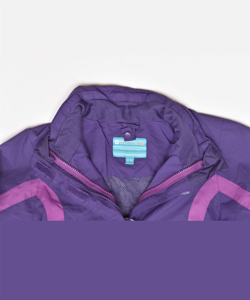 MOUNTAIN WAREHOUSE Girls Windbreaker Jacket 9-10 Years Purple Nylon | Vintage | Thrift | Second-Hand | Used Clothing | Messina Hembry 