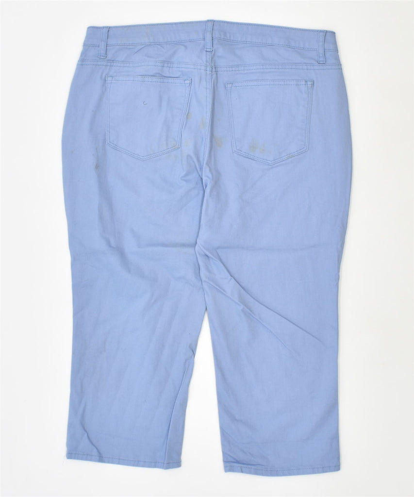 LEE Womens Midrise Capri Casual Trousers US 14 XL W36 Blue Cotton | Vintage | Thrift | Second-Hand | Used Clothing | Messina Hembry 