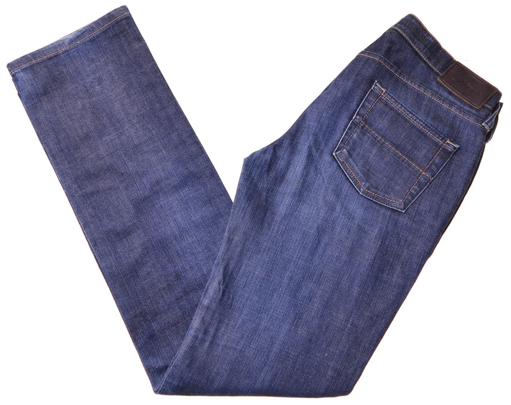 FAY Womens Jeans W27 L32 Blue Cotton Straight - Second Hand & Vintage Designer Clothing - Messina Hembry