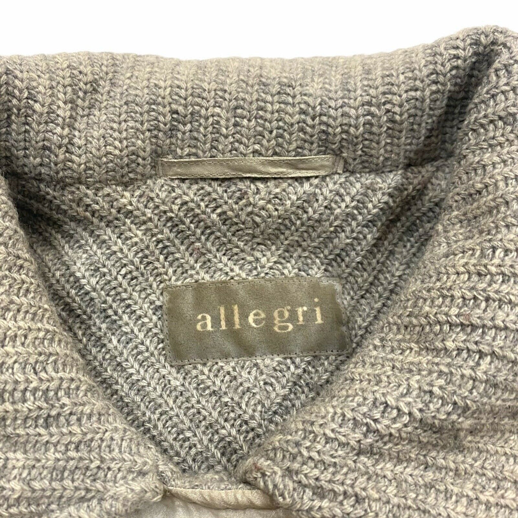 Allegri Women's Long Wool Lined Nylon Coat | Vintage High End Designer Grey VTG | Vintage Messina Hembry | Thrift | Second-Hand Messina Hembry | Used Clothing | Messina Hembry 