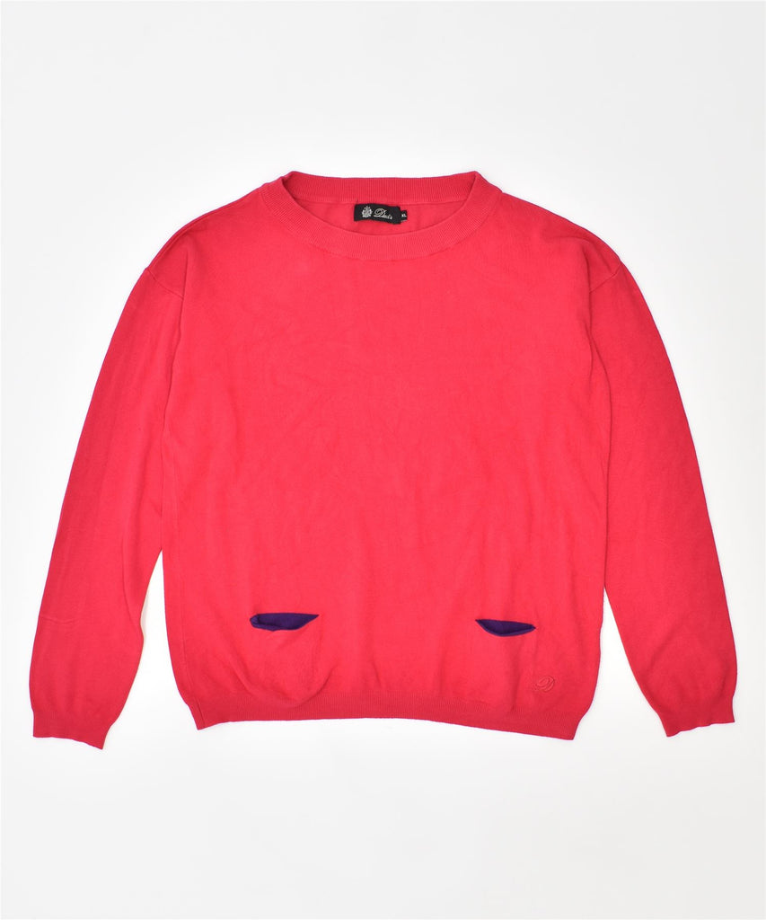 DACK'S Womens Crew Neck Jumper Sweater UK 18 XL Pink Viscose Vintage | Vintage | Thrift | Second-Hand | Used Clothing | Messina Hembry 