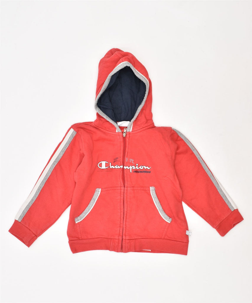 CHAMPION Girls Graphic Zip Hoodie Sweater 18-24 Months Red | Vintage | Thrift | Second-Hand | Used Clothing | Messina Hembry 