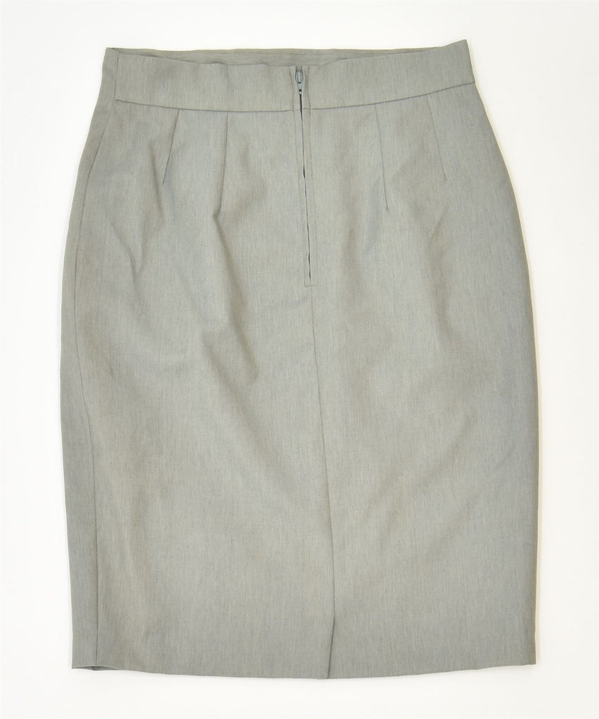 GERMANO ZAMA Womens Pencil Skirt IT 42 Medium W26 Grey Viscose Designer | Vintage | Thrift | Second-Hand | Used Clothing | Messina Hembry 