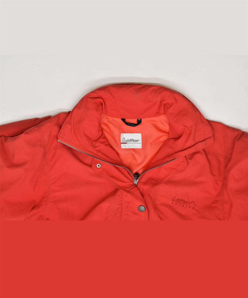 BOFFLER Womens Hooded Windbreaker Jacket UK 18 XL Red | Vintage | Thrift | Second-Hand | Used Clothing | Messina Hembry 