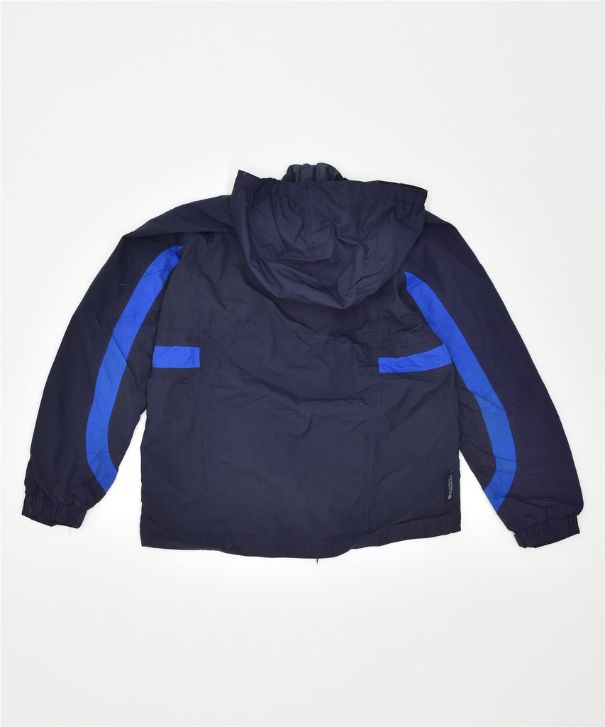 MOUNRTAIN WAREHOUSE Boys Hooded Windbreaker Jacket 11-12 Years Navy Blue | Vintage | Thrift | Second-Hand | Used Clothing | Messina Hembry 