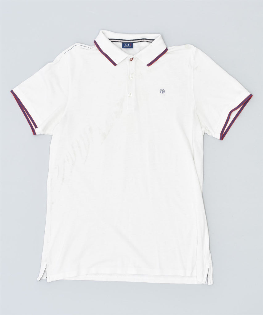 TRUSSARDI Boys Polo Shirt 15-16 Years XL White | Vintage | Thrift | Second-Hand | Used Clothing | Messina Hembry 