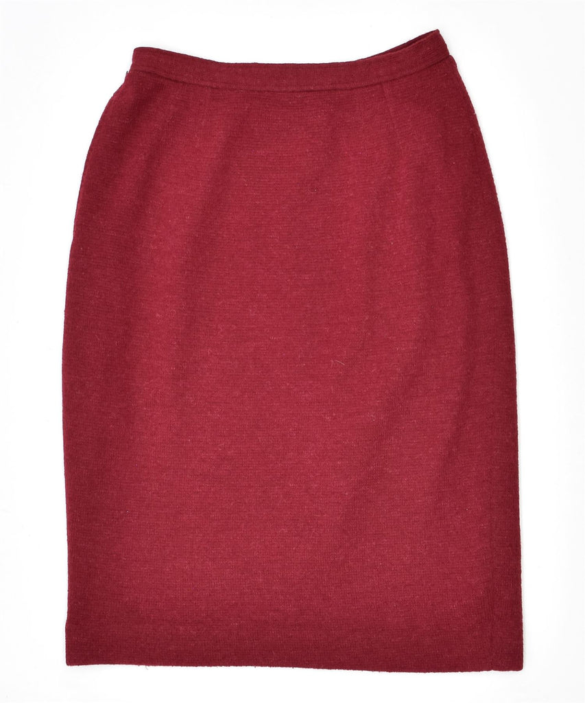 LAMBERS Womens Pencil Skirt IT 44 Medium W28 Burgundy Vintage | Vintage | Thrift | Second-Hand | Used Clothing | Messina Hembry 