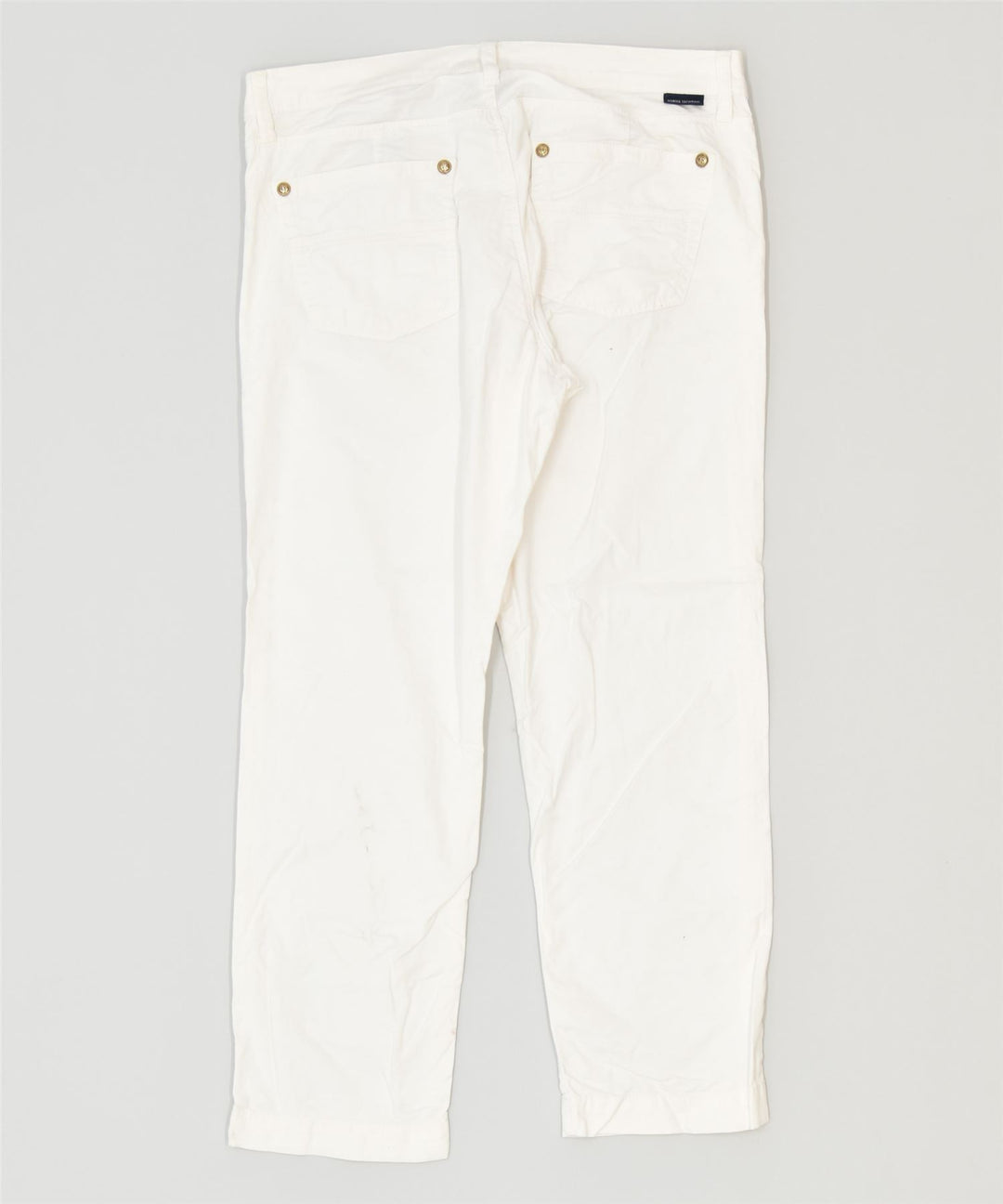 MARINA YACHTING Womens Capri Trousers W27 L23 White Cotton Classic | Vintage | Thrift | Second-Hand | Used Clothing | Messina Hembry 