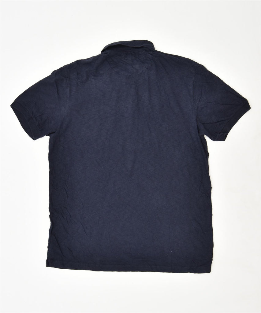 CHAPS Mens Polo Shirt Large Navy Blue Cotton | Vintage | Thrift | Second-Hand | Used Clothing | Messina Hembry 