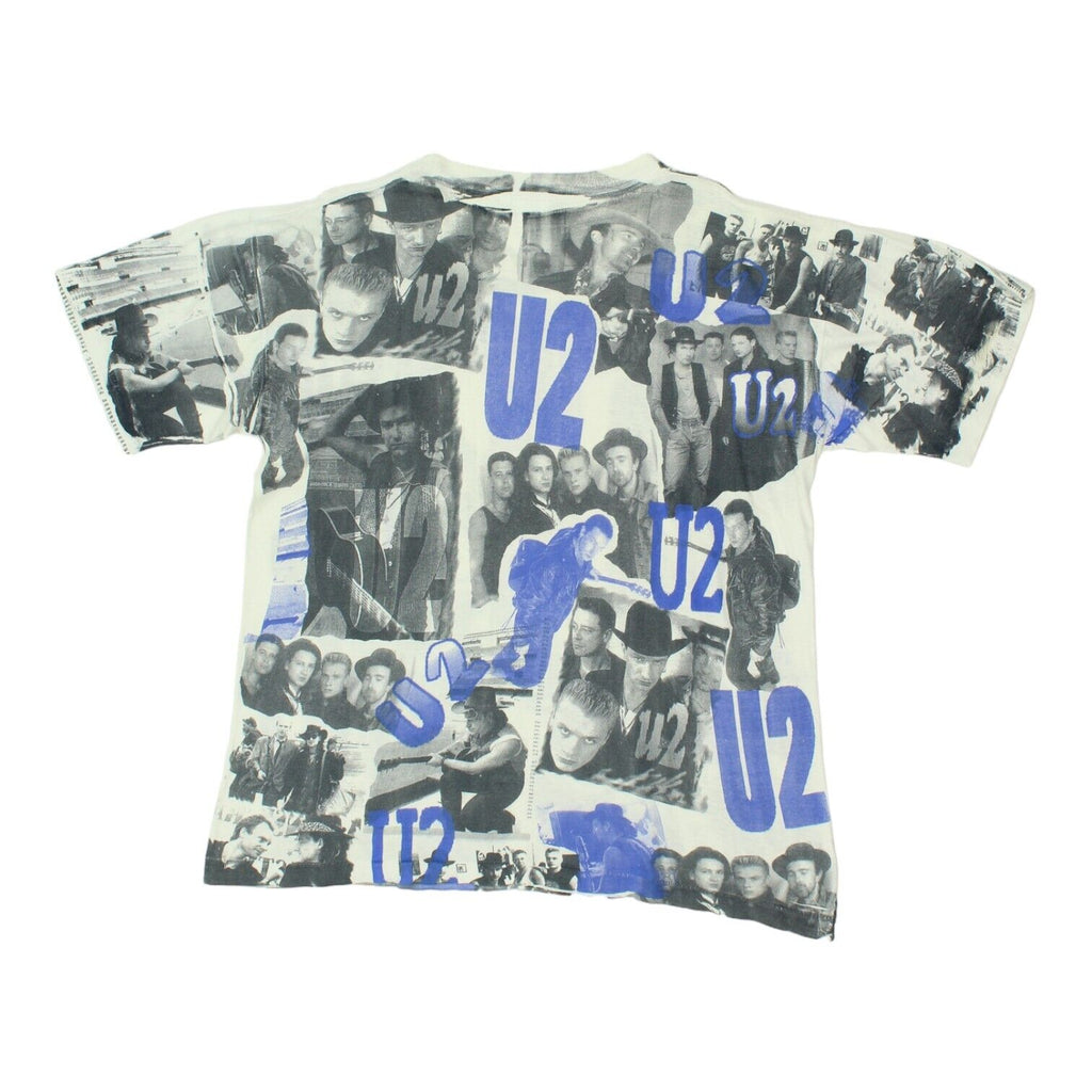 U2 Mens All Over Print Tshirt | Vintage 90s Single Stitch Rock Music Band Tee | Vintage Messina Hembry | Thrift | Second-Hand Messina Hembry | Used Clothing | Messina Hembry 