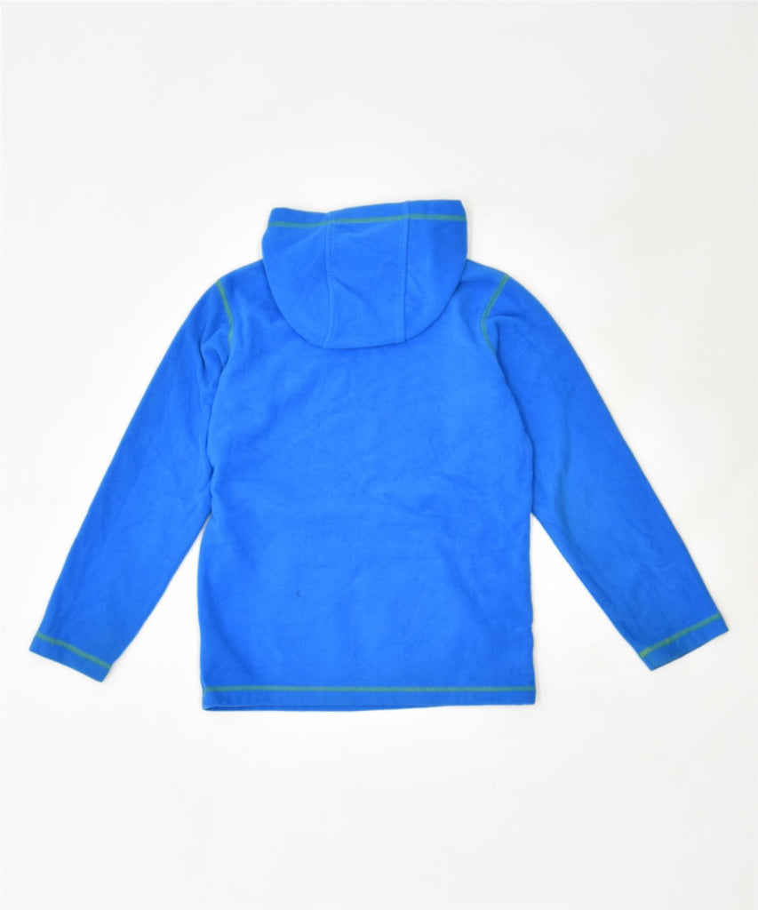 COLUMBIA Boys Fleece Hoodie Jumper 9-10 Years Medium Blue Polyester | Vintage | Thrift | Second-Hand | Used Clothing | Messina Hembry 