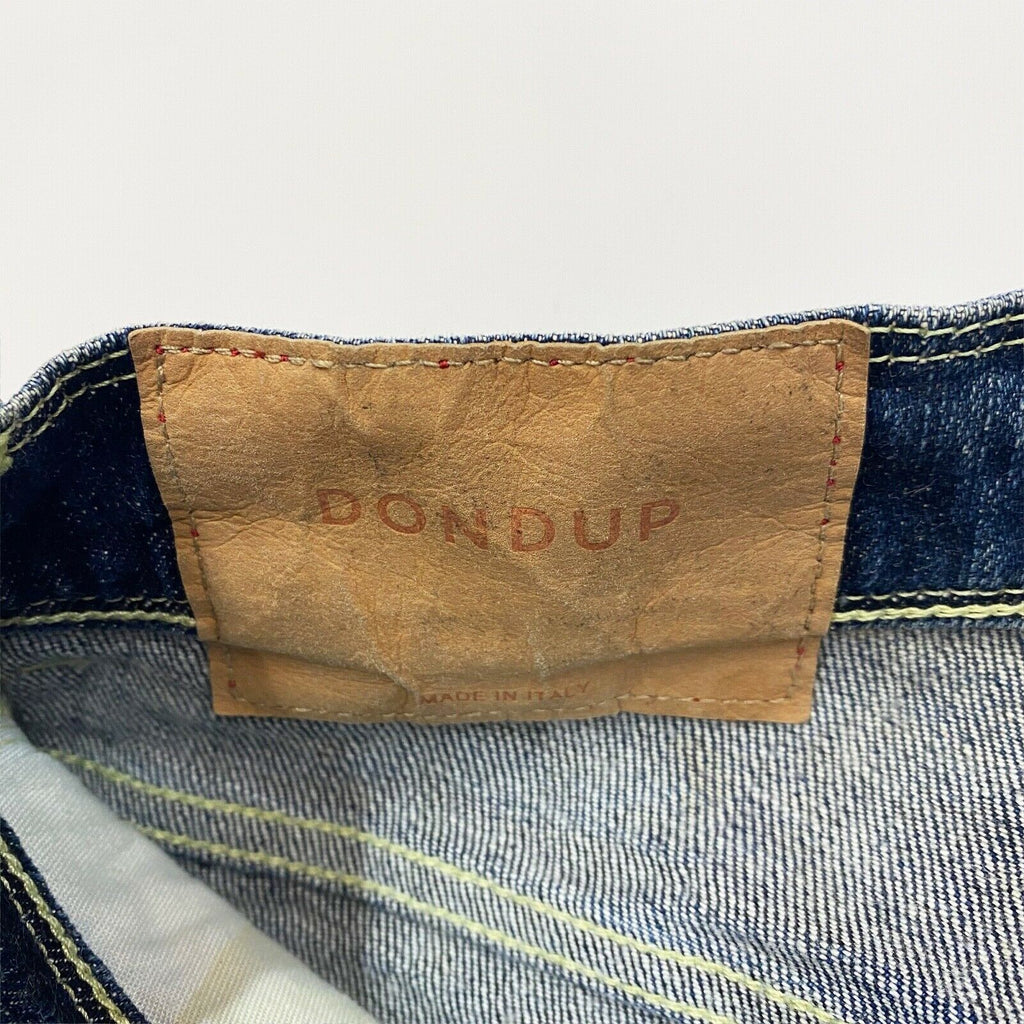 Dondup Konor Distressed Skinny Fit Jeans | Vintage High End Designer Blue Denim | Vintage Messina Hembry | Thrift | Second-Hand Messina Hembry | Used Clothing | Messina Hembry 