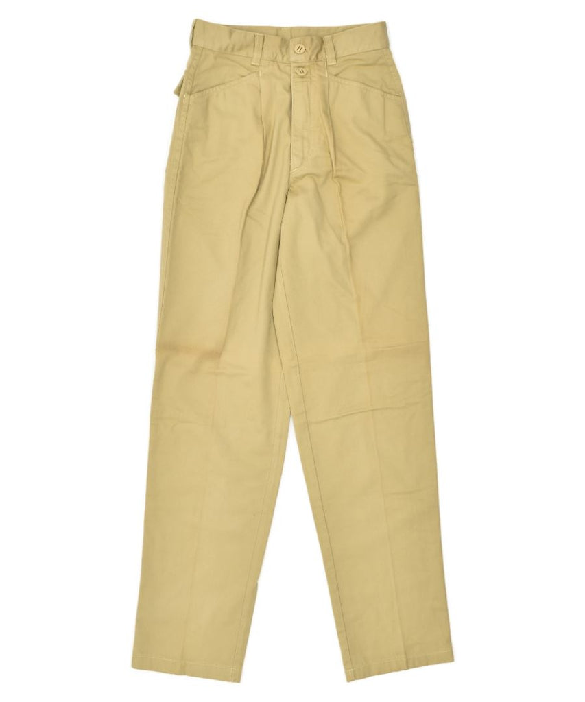 LEMON Womens Pegged Casual Trousers IT 42 Medium W28 L33 Beige Cotton | Vintage | Thrift | Second-Hand | Used Clothing | Messina Hembry 