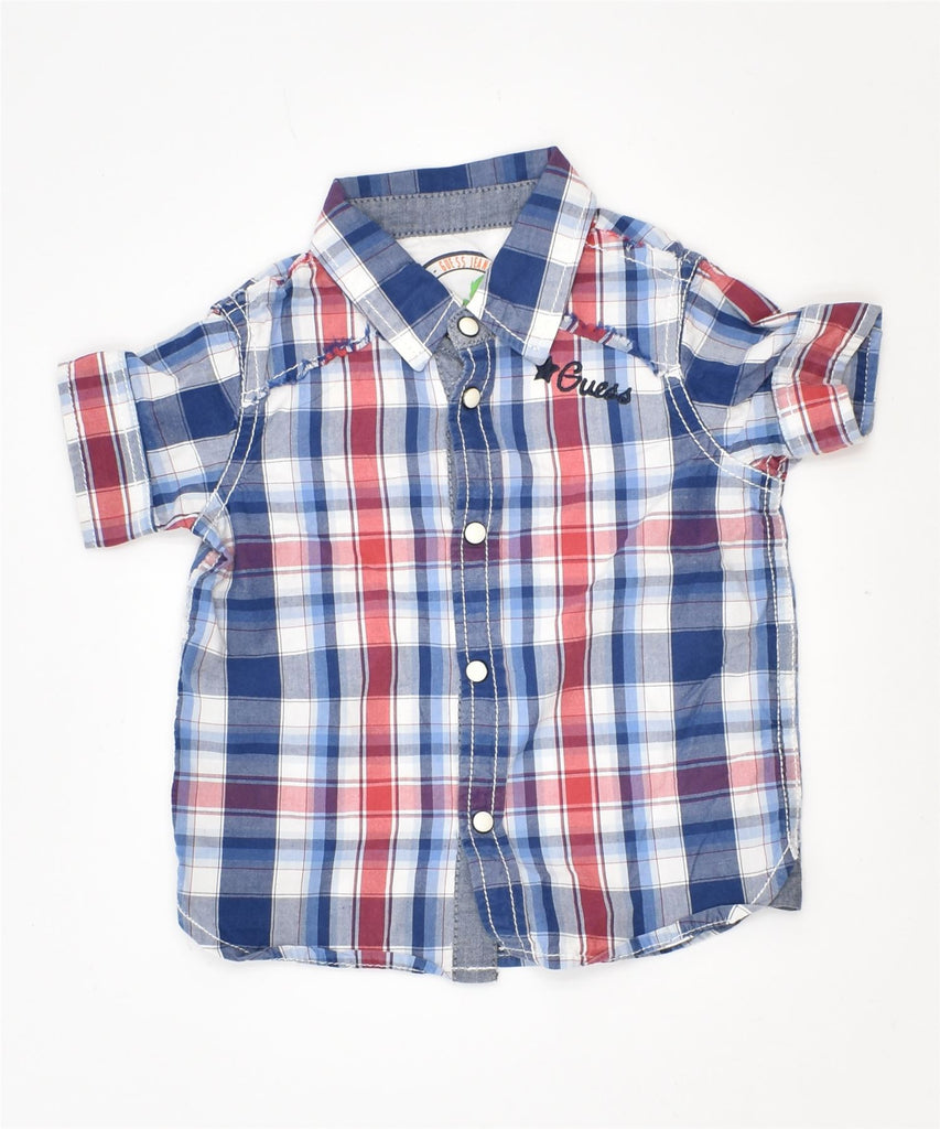 GUESS Boys Shirt 6-9 Months Multicoloured Check Cotton | Vintage | Thrift | Second-Hand | Used Clothing | Messina Hembry 