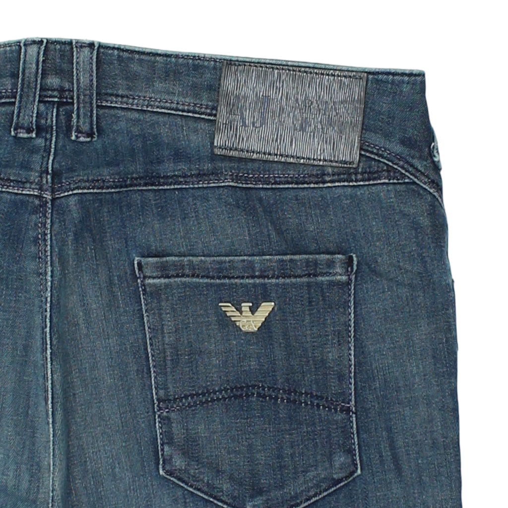 AJ Armani Women's Tapered Jeans | Vintage High End Designer Denim Trousers Blue | Vintage Messina Hembry | Thrift | Second-Hand Messina Hembry | Used Clothing | Messina Hembry 