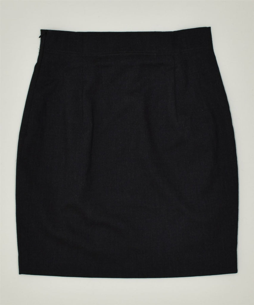 VINTAGE Womens Straight Skirt IT 44 Medium W28 Black Wool | Vintage | Thrift | Second-Hand | Used Clothing | Messina Hembry 