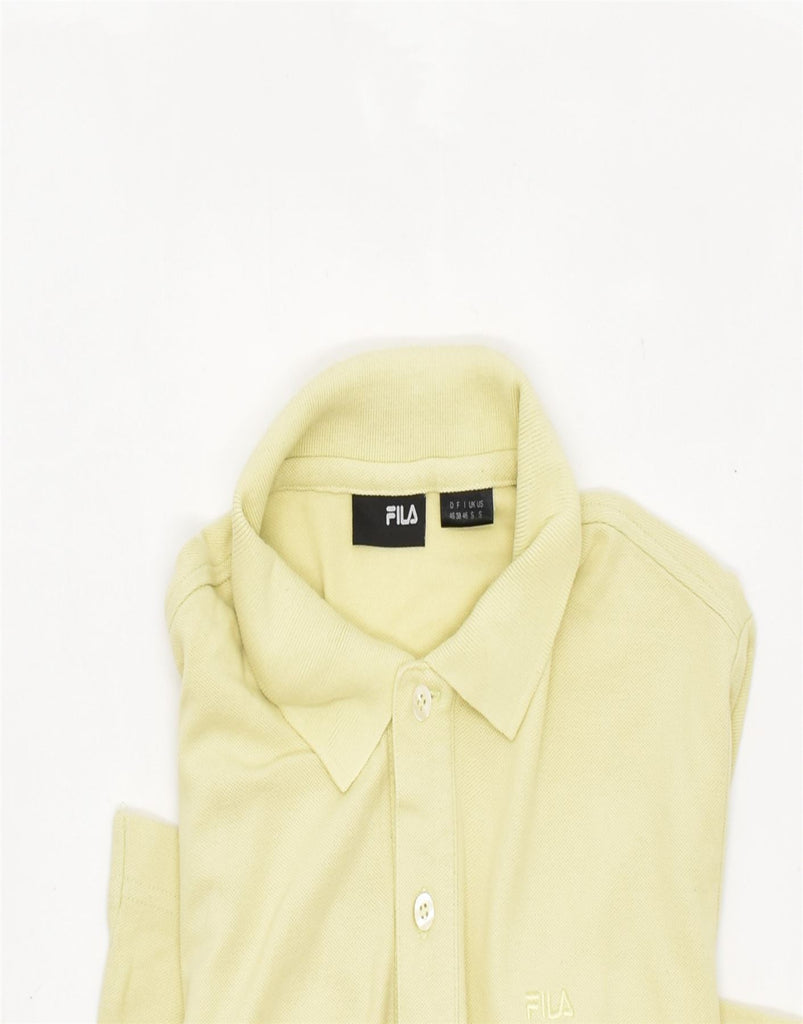 FILA Mens Polo Shirt Small Yellow Cotton | Vintage | Thrift | Second-Hand | Used Clothing | Messina Hembry 