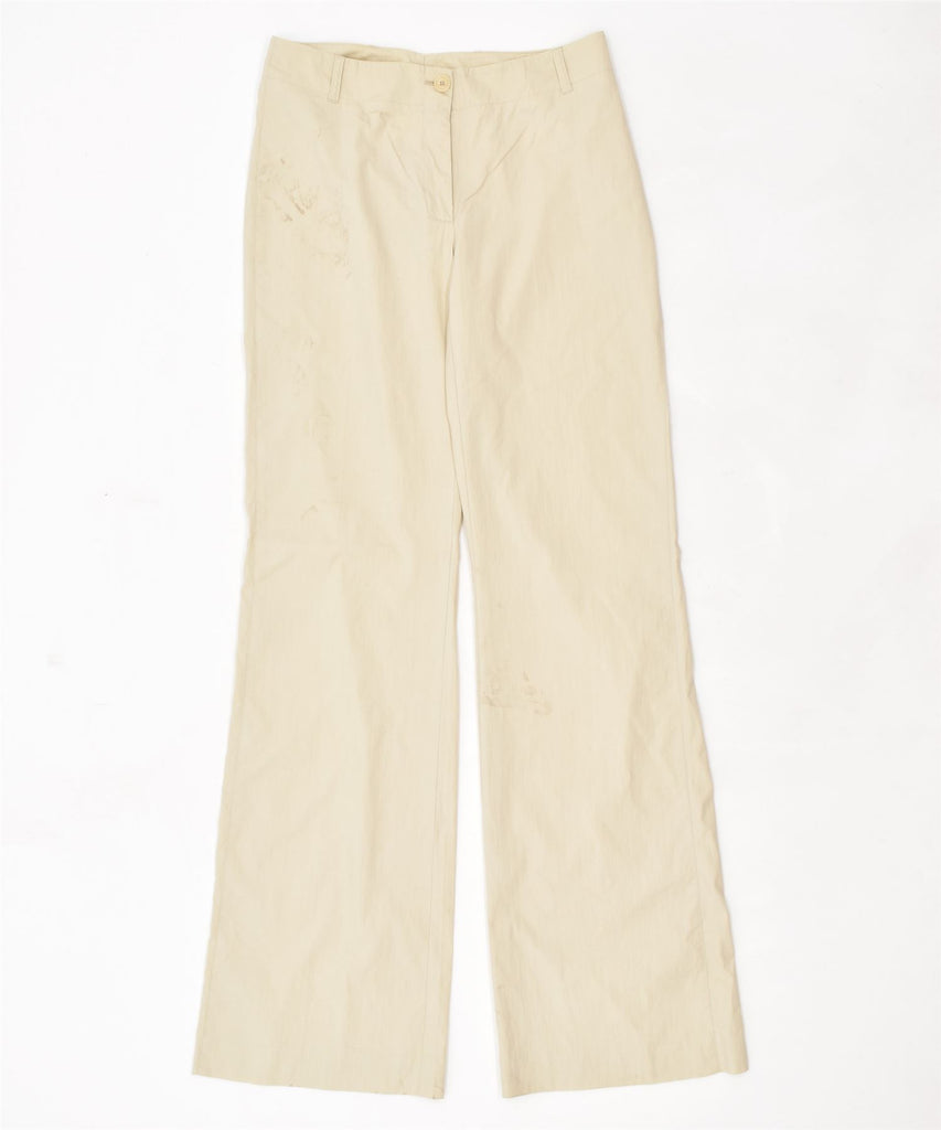 PENNY BLACK Womens Wide Leg Casual Trousers UK 12 Medium W28 L32 Beige | Vintage | Thrift | Second-Hand | Used Clothing | Messina Hembry 