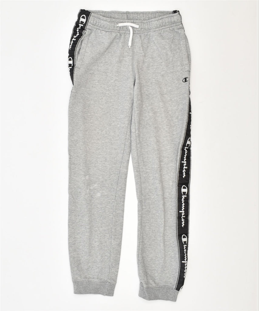 CHAMPION Girls Tracksuit Trousers Joggers 9-10 Years Medium Grey Cotton | Vintage | Thrift | Second-Hand | Used Clothing | Messina Hembry 