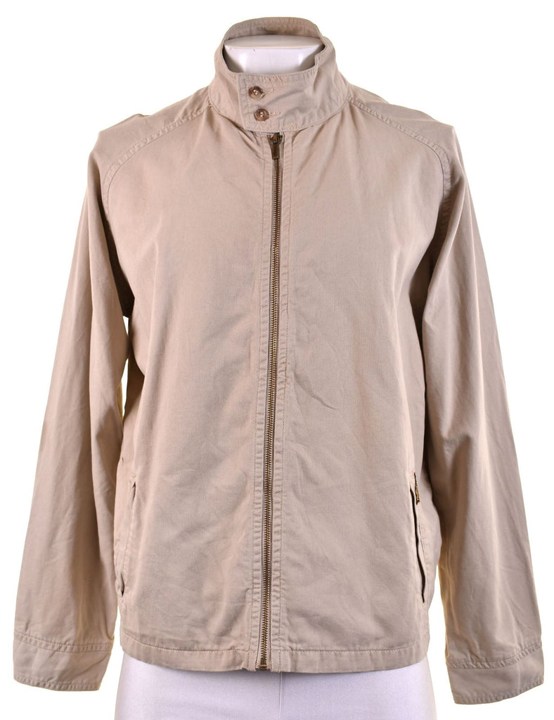 WRANGLER Mens Bomber Jacket Size 40 Large Beige Cotton - Second Hand & Vintage Designer Clothing - Messina Hembry