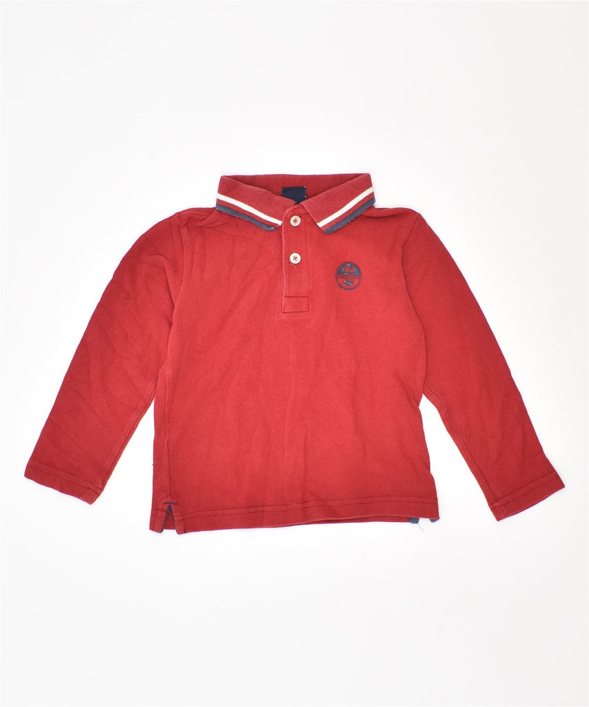 NORTH SAILS Boys Long Sleeve Polo Shirt 12-18 Months Red Cotton | Vintage | Thrift | Second-Hand | Used Clothing | Messina Hembry 