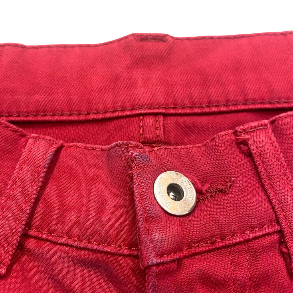 Dondup Women's Tapered Jeans | Vintage Designer Red Denim Trousers VTG | Vintage Messina Hembry | Thrift | Second-Hand Messina Hembry | Used Clothing | Messina Hembry 