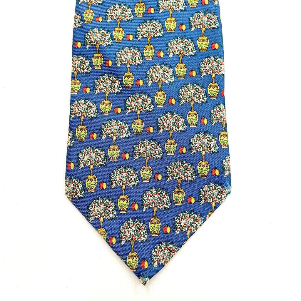 Trussardi Apple Tree Patterned Silk Tie | Vintage Luxury High End Designer VTG | Vintage Messina Hembry | Thrift | Second-Hand Messina Hembry | Used Clothing | Messina Hembry 